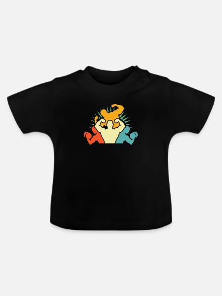 Fitness - Baby Bio-T-Shirt mit Rundhals - Schwarz