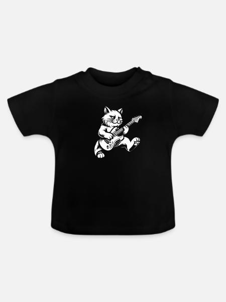 E Gitarre Elektrogitarre - Baby Bio-T-Shirt mit Rundhals - Schwarz