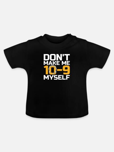 Notruf Leitstelle Einsatzzentrale - Baby Bio-T-Shirt mit Rundhals - Schwarz