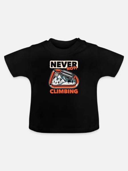 Bouldern Bouldering - Baby Bio-T-Shirt mit Rundhals - Schwarz