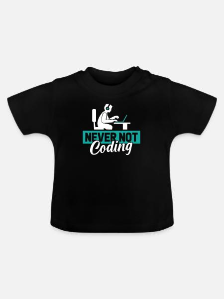 Entwickler Coder Programmierer - Baby Bio-T-Shirt mit Rundhals - Schwarz