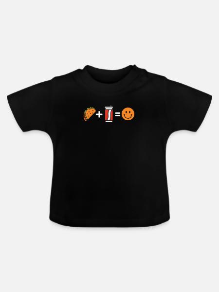 Tacos - Baby Bio-T-Shirt mit Rundhals - Schwarz