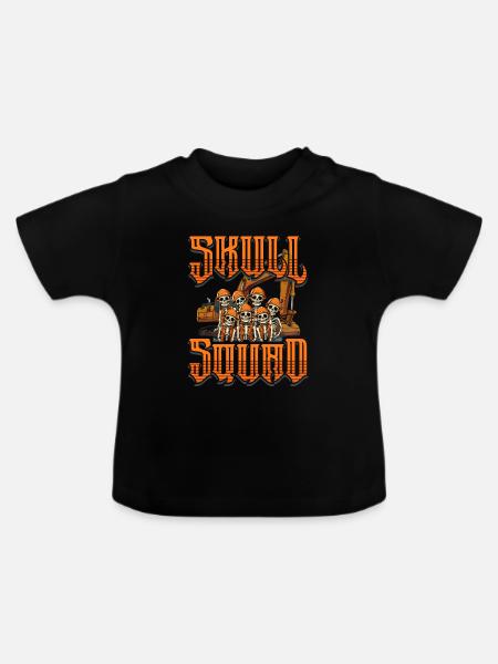 Baggerfahrer - Baby Bio-T-Shirt mit Rundhals - Schwarz
