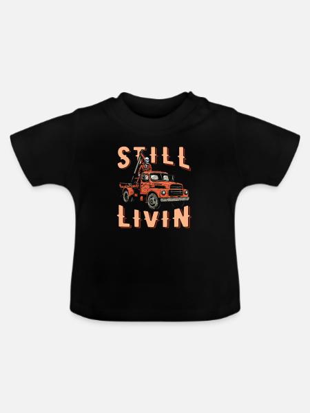 Abschleppdienst Abschlepper - Baby Bio-T-Shirt mit Rundhals - Schwarz
