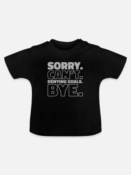 Eishockey Torwart - Baby Bio-T-Shirt mit Rundhals - Schwarz