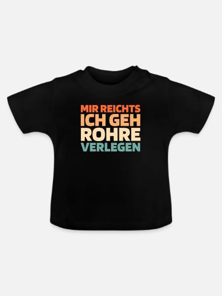 Klempner Installateur - Baby Bio-T-Shirt mit Rundhals - Schwarz