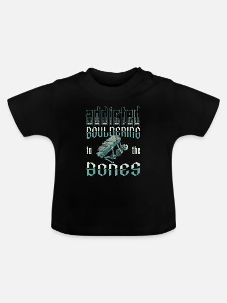 Bouldern Bouldering - Baby Bio-T-Shirt mit Rundhals - Schwarz