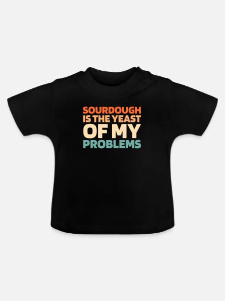 Sauerteig Brot - Baby Bio-T-Shirt mit Rundhals - Schwarz