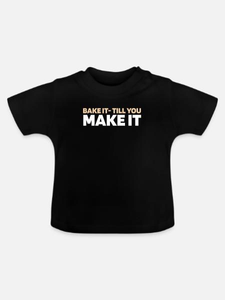 Sauerteig Brot - Baby Bio-T-Shirt mit Rundhals - Schwarz