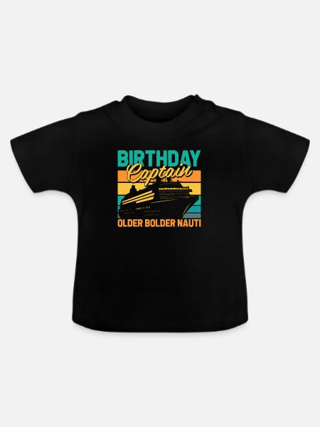 Kreuzfahrt Birthday Cruise - Baby Bio-T-Shirt mit Rundhals - Schwarz
