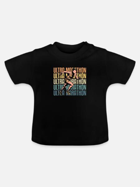 Ultramarathon - Baby Bio-T-Shirt mit Rundhals - Schwarz