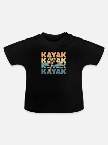 Kajaker - Baby Bio-T-Shirt mit Rundhals - Schwarz
