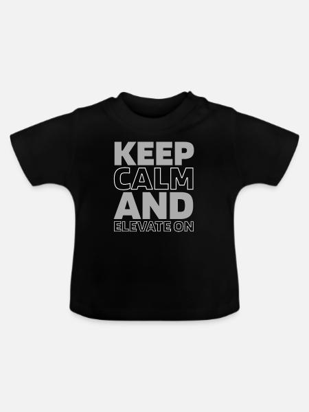 Fahrstuhl Aufzug - Baby Bio-T-Shirt mit Rundhals - Schwarz