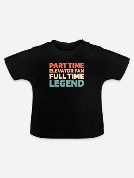 Fahrstuhl Aufzug - Baby Bio-T-Shirt mit Rundhals - Schwarz