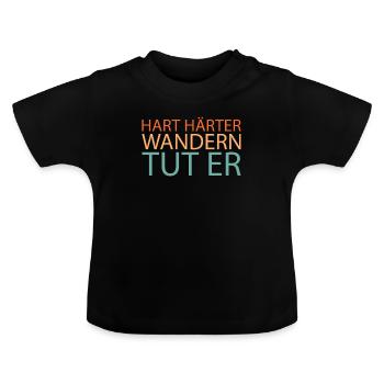 Wandern Wanderer - Baby Bio-T-Shirt mit Rundhals - Schwarz - Vorne