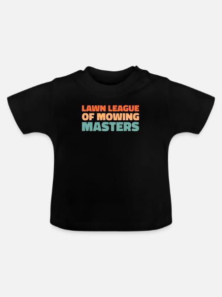 Rasenmäher Mähen - Baby Bio-T-Shirt mit Rundhals - Schwarz