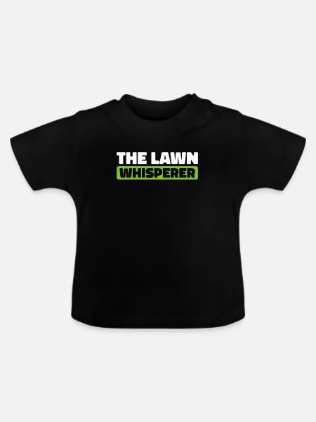 Rasenmäher Mähen - Baby Bio-T-Shirt mit Rundhals - Schwarz