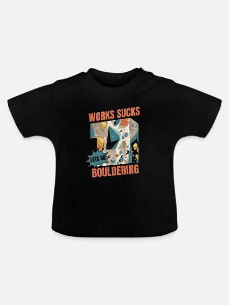 Bouldern Bouldering - Baby Bio-T-Shirt mit Rundhals - Schwarz
