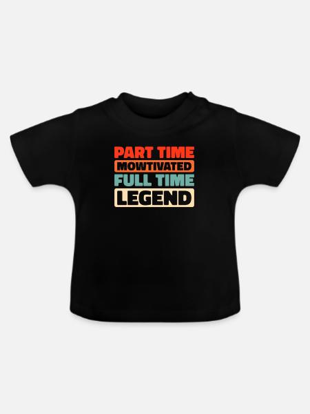 Rasenmäher Mähen - Baby Bio-T-Shirt mit Rundhals - Schwarz