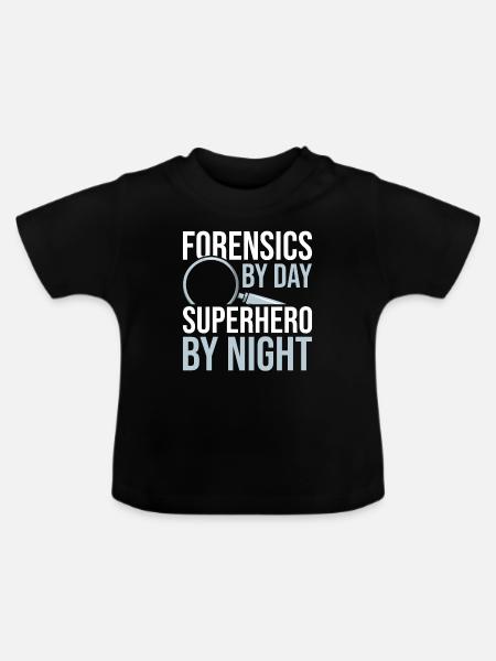 Forensik Forensiker - Baby Bio-T-Shirt mit Rundhals - Schwarz