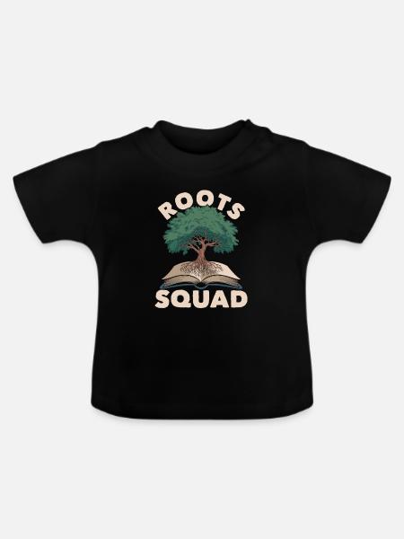 Genealoge Kader - Baby Bio-T-Shirt mit Rundhals - Schwarz