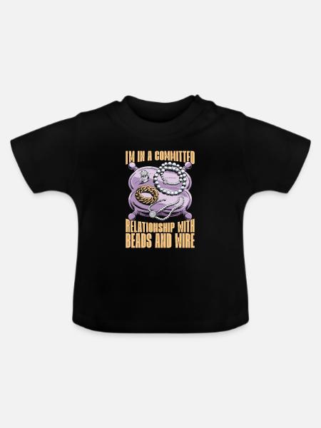 Schmuck Herstellung - Baby Bio-T-Shirt mit Rundhals - Schwarz