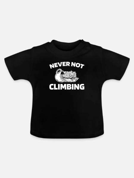 Klettern Kletterer - Baby Bio-T-Shirt mit Rundhals - Schwarz
