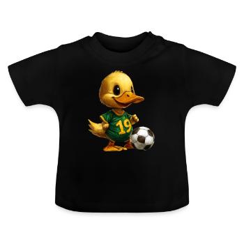 Football Caneton - T-shirt bio col rond Bébé - noir - Devant
