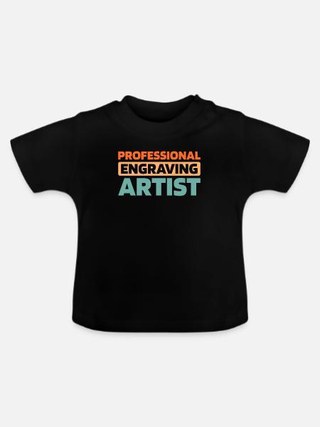 Graveur - Baby Bio-T-Shirt mit Rundhals - Schwarz