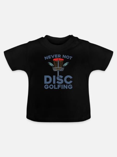 Frisbee Golf Disc Golf - Baby Bio-T-Shirt mit Rundhals - Schwarz