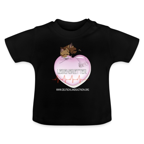 Lebensretter Katze - Baby Bio-T-Shirt mit Rundhals