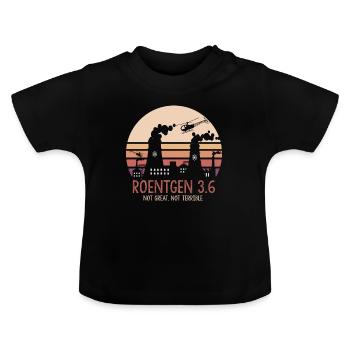 Roentgen 3.6 Not Great Not Terrible Meme Facts - Baby Bio-T-Shirt mit Rundhals - Schwarz - Vorne