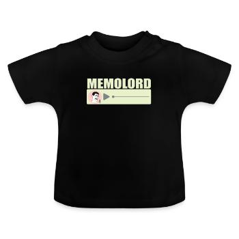 Memolord Sprachnachrichten Audiodateien - Baby Bio-T-Shirt mit Rundhals - Schwarz - Vorne