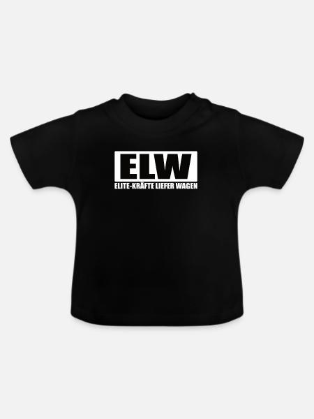 ELW Freiwillige Feuerwehr Feuerwehrfahrzeug - Baby Bio-T-Shirt mit Rundhals - Schwarz