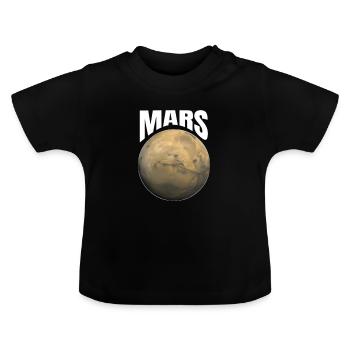 Planète Mars - T-shirt bio col rond Bébé - noir - Devant