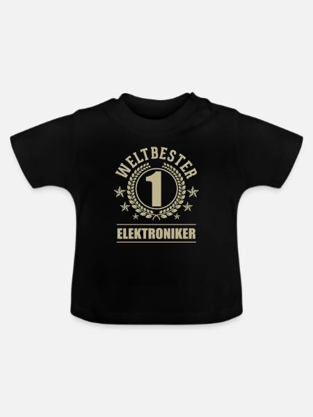 Weltbester Elektroniker - Baby Bio-T-Shirt mit Rundhals - Schwarz
