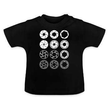 Photography - Baby Bio-T-Shirt mit Rundhals - Schwarz - Vorne
