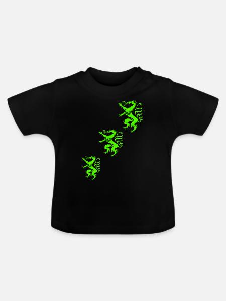 Steiermark - Baby Bio-T-Shirt mit Rundhals - Schwarz