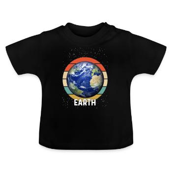 Erde - Baby Bio-T-Shirt mit Rundhals - Schwarz - Vorne