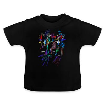 Architecture Modèle - T-shirt bio col rond Bébé - noir - Devant