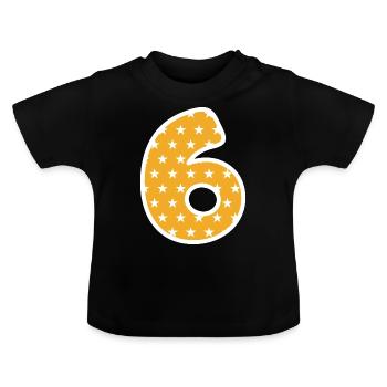 Six - T-shirt bio col rond Bébé - noir - Devant