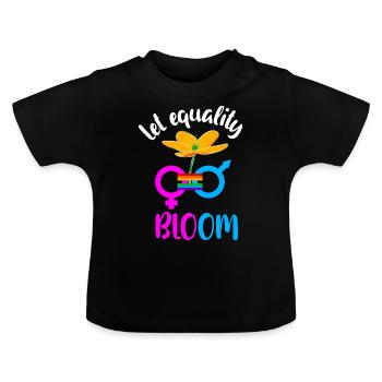 Equality - Baby Organic T-Shirt with Round Neck - black - Front