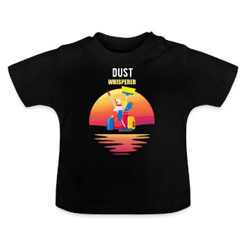 Reinigungskraft Putzfrau - Baby Bio-T-Shirt mit Rundhals - Schwarz - Vorne