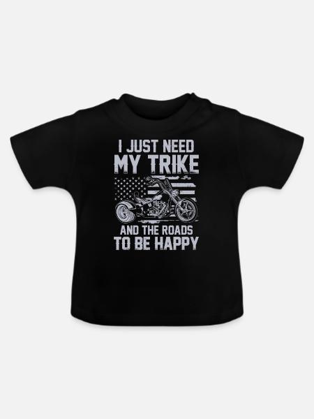 Trike - Baby Bio-T-Shirt mit Rundhals - Schwarz