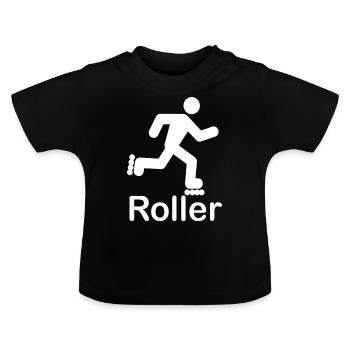 Design for skating fans - Baby Organic T-Shirt with Round Neck - black - Front