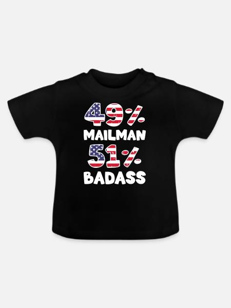 Post Briefzusteller Pakete - Baby Bio-T-Shirt mit Rundhals - Schwarz
