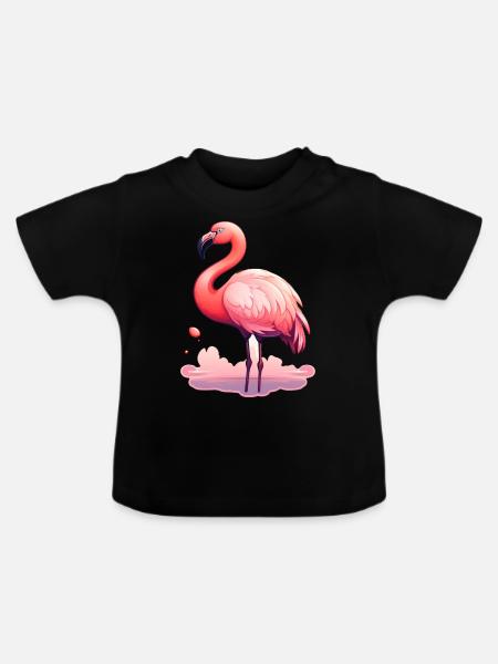 Flaming - Baby Bio-T-Shirt mit Rundhals - Schwarz