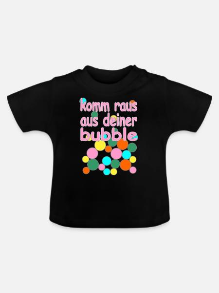 bubble deutsche Version Nr.1 - Baby Bio-T-Shirt mit Rundhals - Schwarz