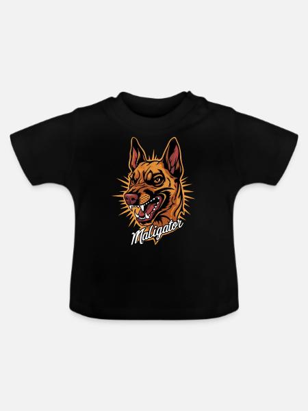 Maligator - Baby Bio-T-Shirt mit Rundhals - Schwarz