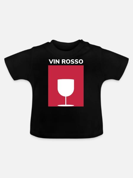 Vin Rosso - Baby Bio-T-Shirt mit Rundhals - Schwarz